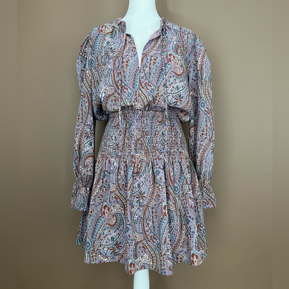 bishop + young Dresses & Skirts - {Bishop + Young} Marmont Boho Dress Long Sleeve in Dusk Paisley - Small - NWT